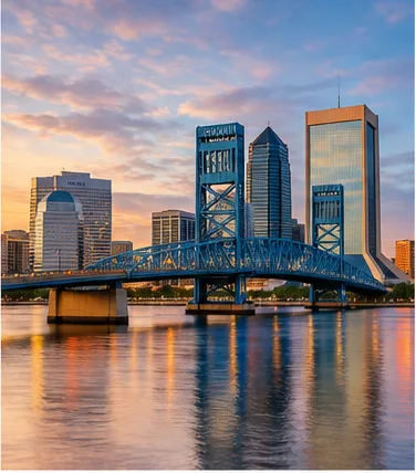Jacksonville, Florida skyline representing the local service area